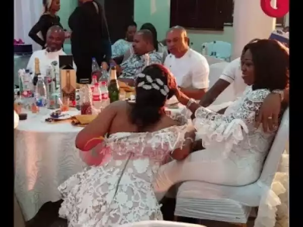 Video: Mercy Aigbe Kneels Down As She Appreciate Those Who Were Present At Her 40th Birthday Party